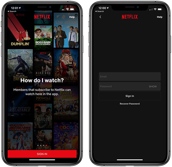 đăng ký netflix miễn phí trên IOS