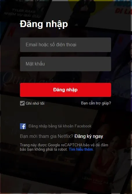 hướng dẫn đăng nhập tài khoản netflix