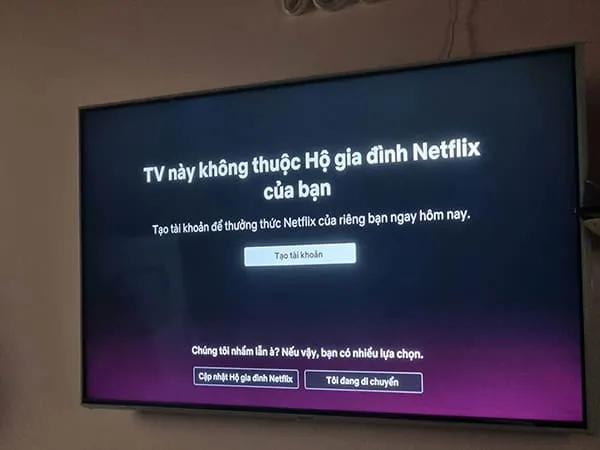 lỗi netflix trên tivi